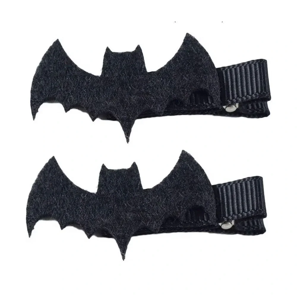 🦇 Halloween Bat Hair Clips – Black (Set of 2)‎ 🦇